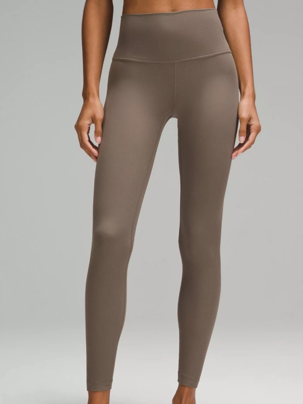 Lululemon Ribbed Align High-Rise Leggings 28” Length Taupe